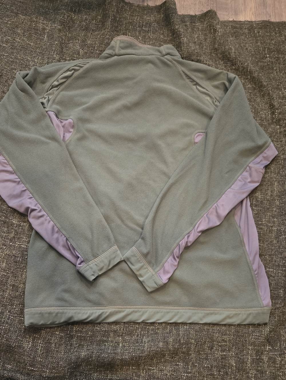 Nike Sage Green Half-Zip Pullover with Gray Panels - Picture 8 of 9